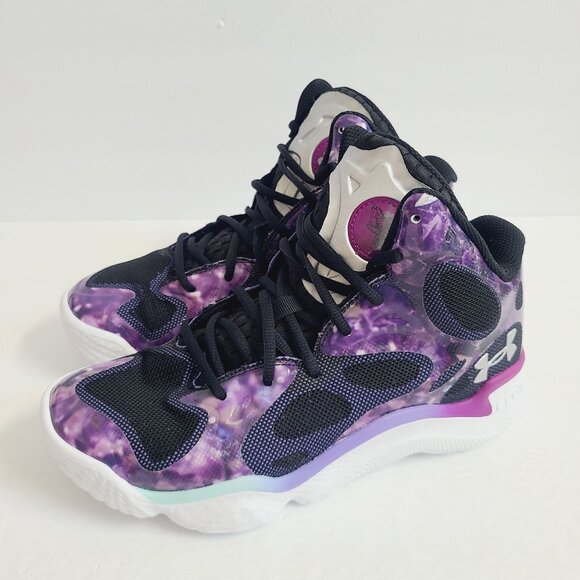 NEW Under Armour Tuff Crowd x Curry Spawn FloTro Shoes 3026842-500 Size 9 Purple main image 4